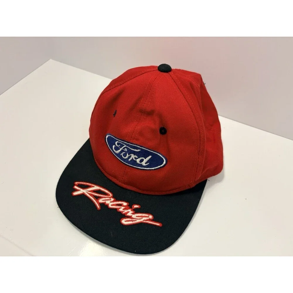 VTG Ford Racing Snapback Ball Cap Hat Nascar Made In The USA
